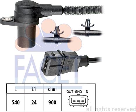 FACET 9.0587 - Датчик імпульсів, колінчастий вал autocars.com.ua