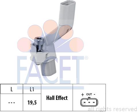 FACET 9.0708 - Датчик импульсов, коленвал avtokuzovplus.com.ua