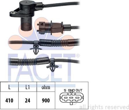 FACET 9.0848 - Датчик импульсов, коленвал avtokuzovplus.com.ua