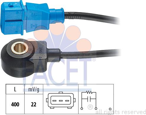 FACET 9.3029 - Датчик детонації autocars.com.ua