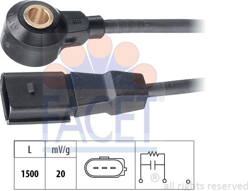 FACET 9.3038 - Датчик детонації autocars.com.ua