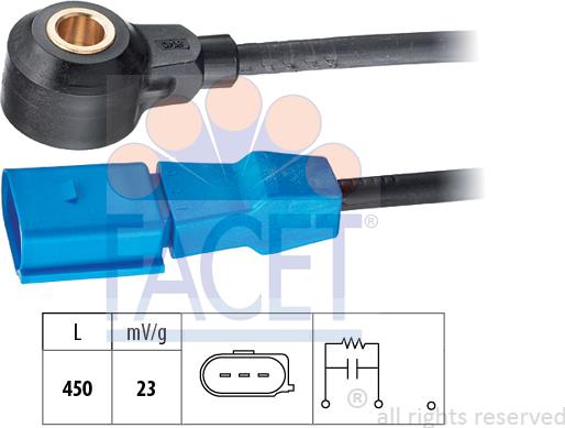FACET 9.3040 - Датчик детонації autocars.com.ua