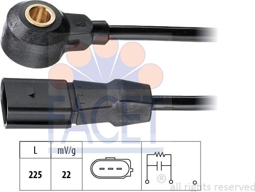 FACET 9.3045 - Датчик детонації autocars.com.ua