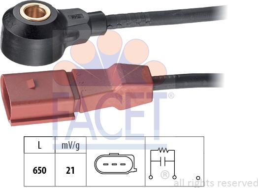 FACET 9.3046 - Датчик детонації autocars.com.ua