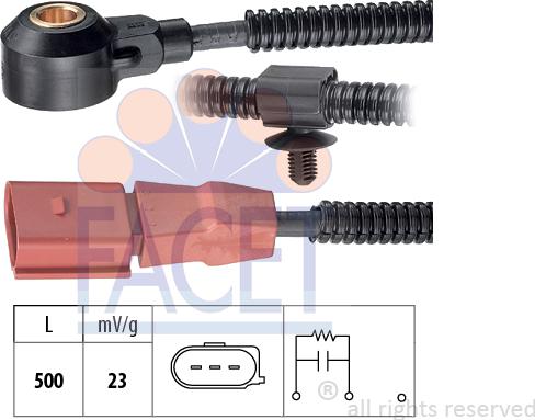 FACET 9.3085 - Датчик детонації autocars.com.ua