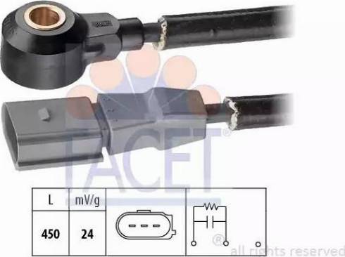 FACET 9.3096 - Датчик детонації autocars.com.ua