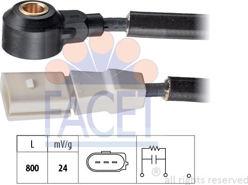 FACET 9.3099 - Датчик детонації autocars.com.ua