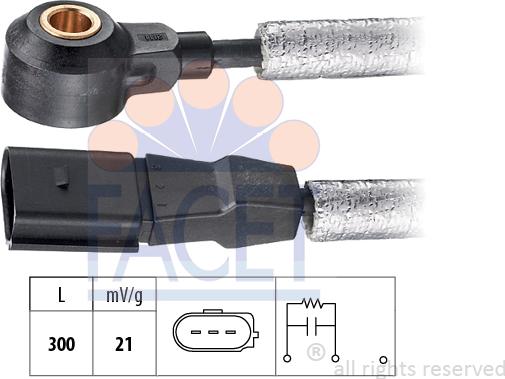 FACET 9.3111 - Датчик детонації autocars.com.ua