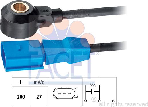 FACET 9.3179 - Датчик детонації autocars.com.ua