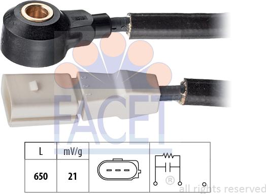 FACET 9.3183 - Датчик детонації autocars.com.ua