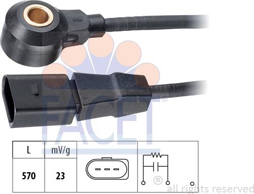 FACET 9.3184 - Датчик детонації autocars.com.ua