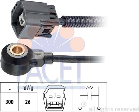 FACET 9.3191 - Датчик детонації autocars.com.ua