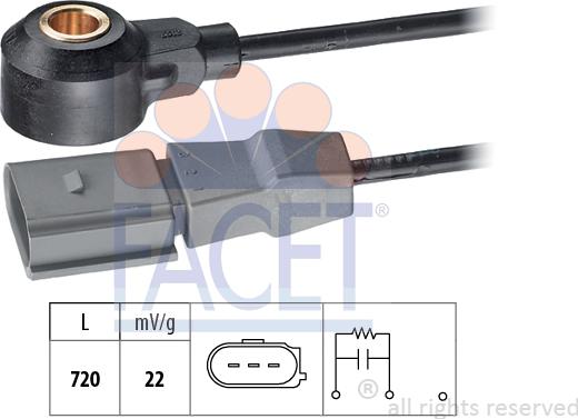 FACET 9.3199 - Датчик детонації autocars.com.ua