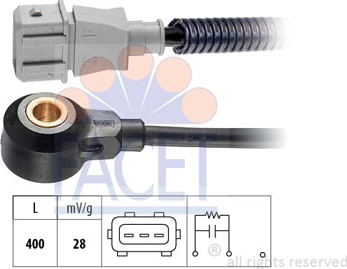 FACET 9.3203 - Датчик детонації autocars.com.ua