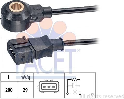 FACET 9.3244 - Датчик детонації autocars.com.ua