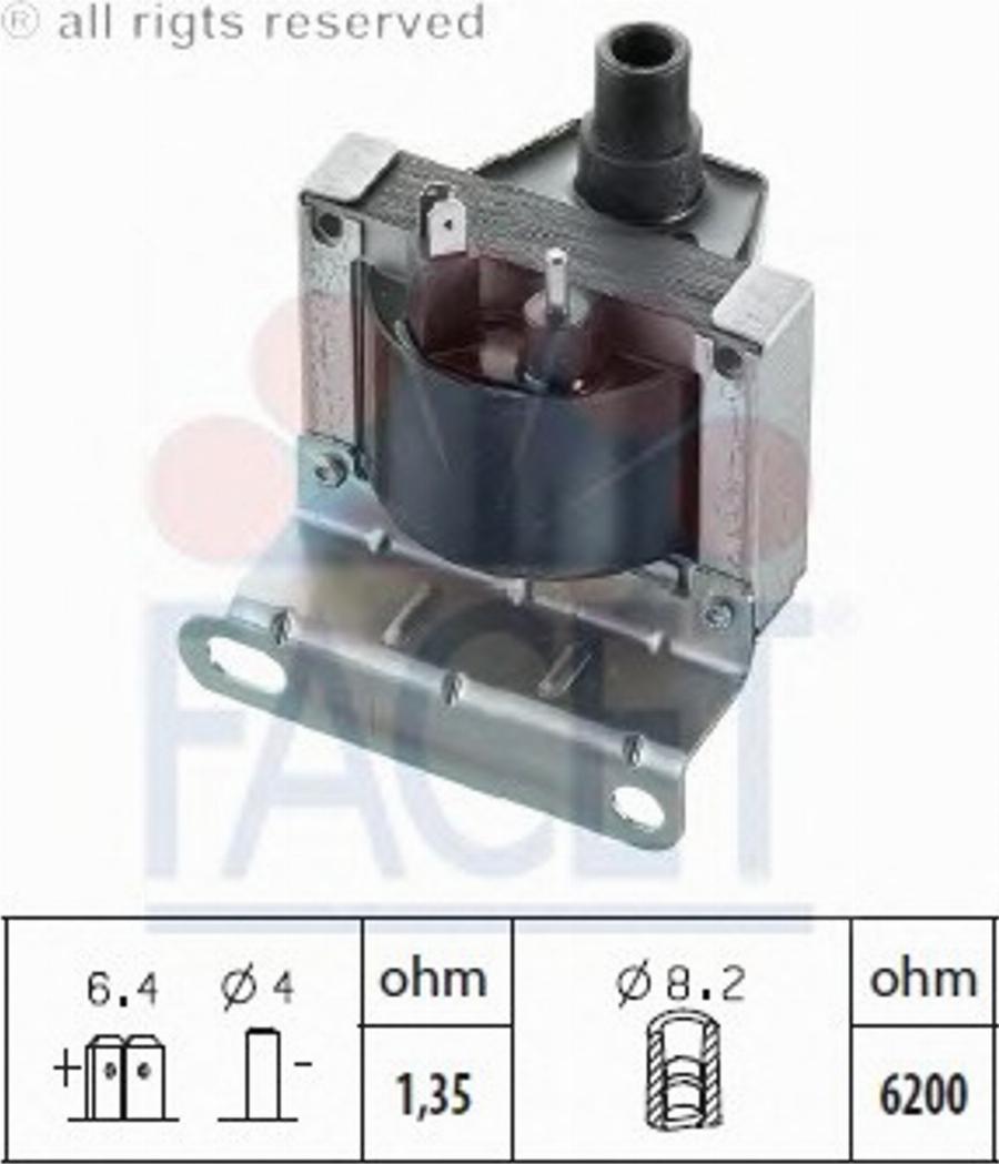 FACET 9.6054 - Котушка запалювання autocars.com.ua