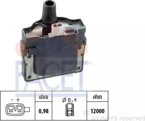 FACET 9.6101 - Котушка запалювання autocars.com.ua