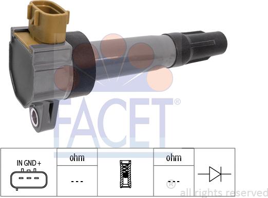 FACET 9.6453 - Котушка запалювання autocars.com.ua