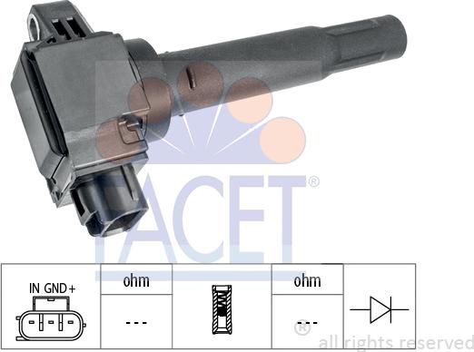 FACET 9.6521 - Котушка запалювання autocars.com.ua