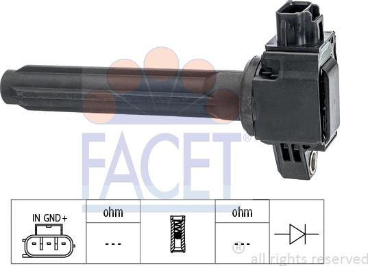 FACET 9.6539 - Котушка запалювання autocars.com.ua