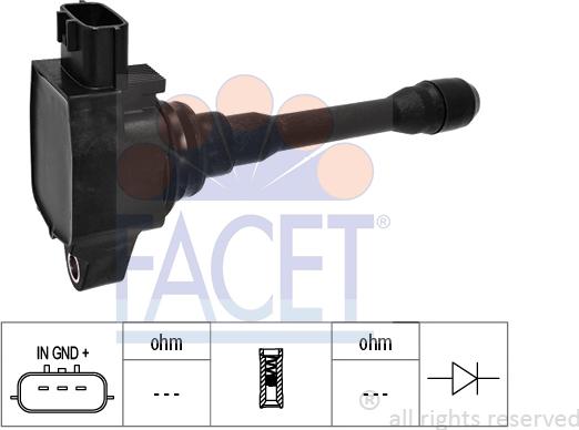 FACET 9.6550 - Котушка запалювання autocars.com.ua