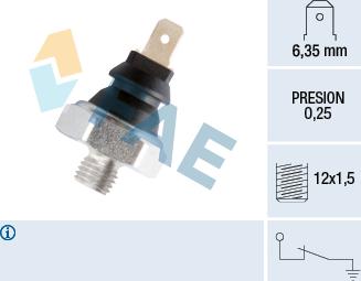 FAE 11460 - Датчик, давление масла avtokuzovplus.com.ua