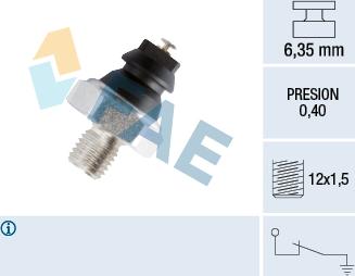 FAE 12200 - Датчик, давление масла avtokuzovplus.com.ua