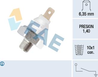 FAE 12920 - Датчик, тиск масла autocars.com.ua