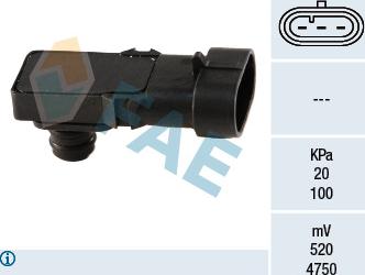 FAE 15016 - Датчик, давление во впускной трубе avtokuzovplus.com.ua