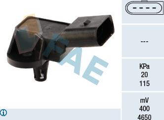 FAE 15033 - Датчик, тиск у впускний трубі autocars.com.ua