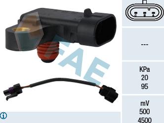FAE 15122 - Датчик, тиск у впускний трубі autocars.com.ua