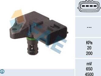 FAE 15144 - Датчик, тиск у впускний трубі autocars.com.ua