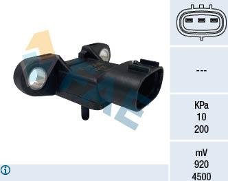 FAE 15157 - Датчик, тиск у впускний трубі autocars.com.ua