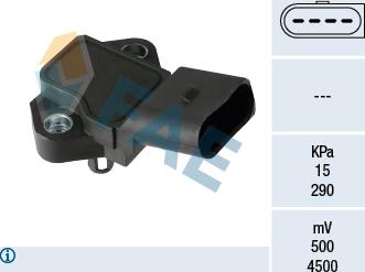 FAE 15185 - Датчик, давление во впускной трубе avtokuzovplus.com.ua