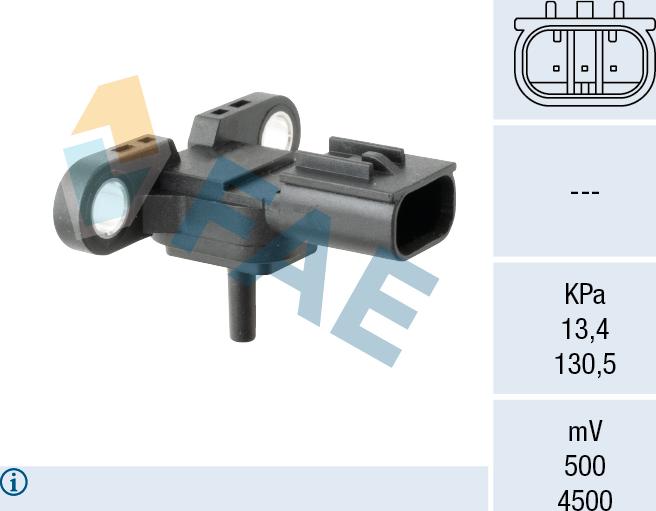 FAE 15280 - Датчик, тиск у впускний трубі autocars.com.ua