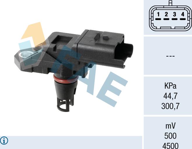 FAE 15281 - Датчик, тиск у впускний трубі autocars.com.ua