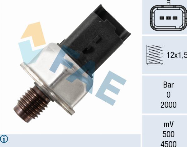FAE 15621 - Датчик, тиск подачі палива autocars.com.ua