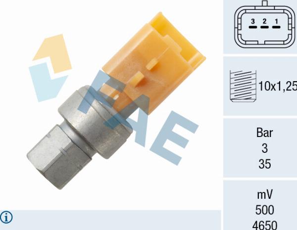 FAE 15807 - Пневматичний вимикач, кондиціонер autocars.com.ua