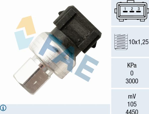 FAE 15818 - Пневматичний вимикач, кондиціонер autocars.com.ua