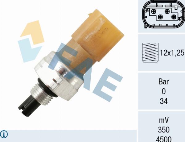 FAE 15822 - Пневматичний вимикач, кондиціонер autocars.com.ua