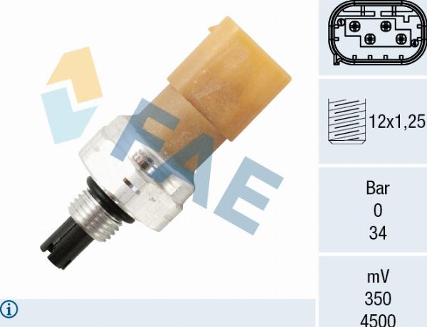 FAE 15823 - Пневматичний вимикач, кондиціонер autocars.com.ua