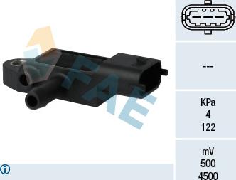 FAE 16104 - Датчик, тиск вихлопних газів autocars.com.ua