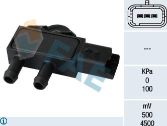 FAE 16111 - Датчик, тиск вихлопних газів autocars.com.ua