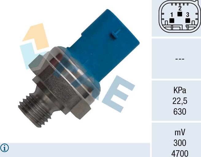 FAE 16158 - Датчик, тиск вихлопних газів autocars.com.ua