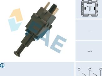 FAE 24515 - Вимикач ліхтаря сигналу гальмування autocars.com.ua