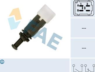 FAE 24895 - Выключатель фонаря сигнала торможения 24895 Fae autocars.com.ua
