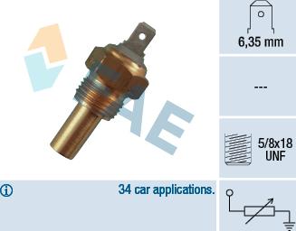 FAE 31360 - Датчик, температура охолоджуючої рідини autocars.com.ua