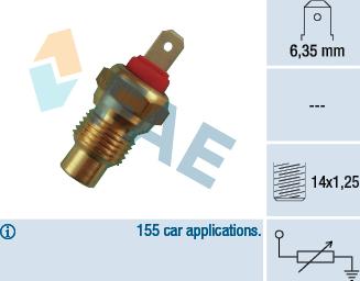 FAE 31370 - Датчик, температура охолоджуючої рідини autocars.com.ua