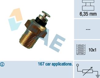 FAE 32110 - Датчик, температура охлаждающей жидкости avtokuzovplus.com.ua