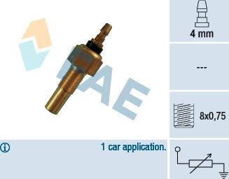 FAE 32140 - Датчик, температура охолоджуючої рідини autocars.com.ua